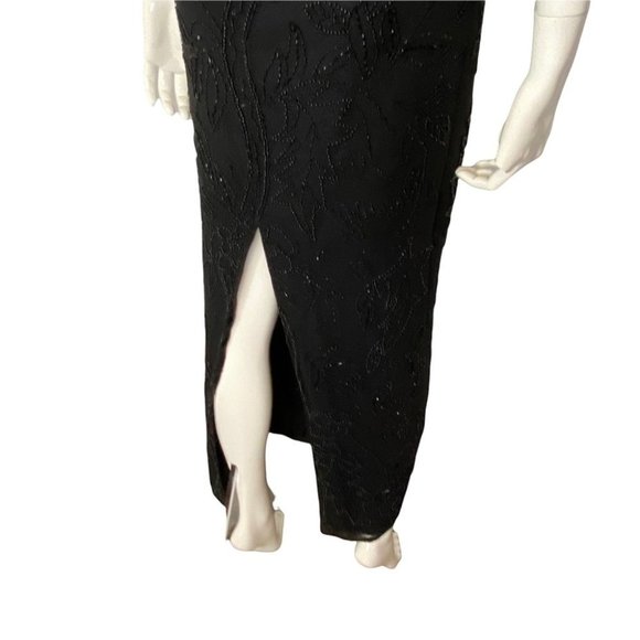 Diane Freis Original Silk Beaded  Gown Size L - Picture 7 of 10